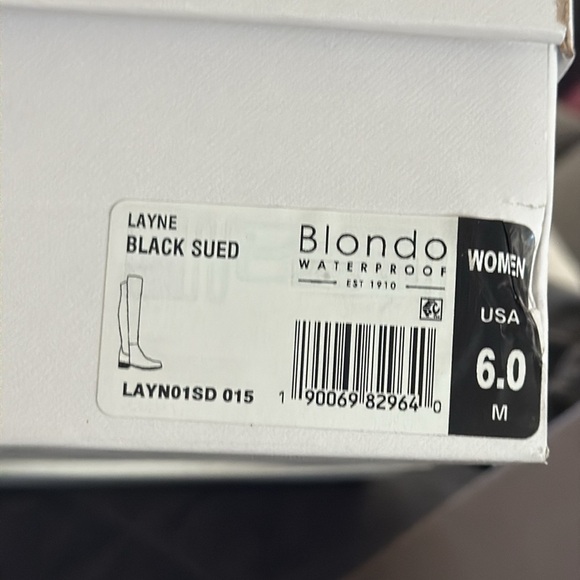 NIB BLONDO Layne Waterproof Over the Knee Boot Black 6 - Picture 9 of 10